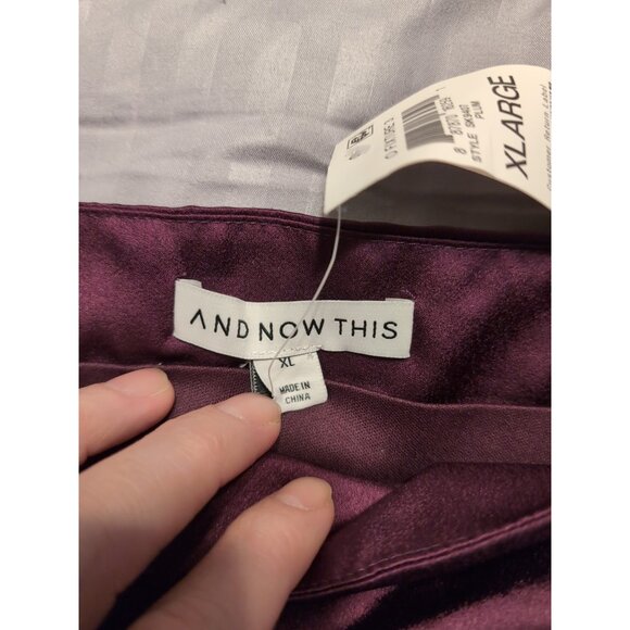 And Now This Fixture 3 Plum Ruched Sides Strapless Tube Top Size XL, NWT - Picture 2 of 8